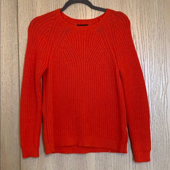 Orange cable knit sweater - Picture 1 of 3